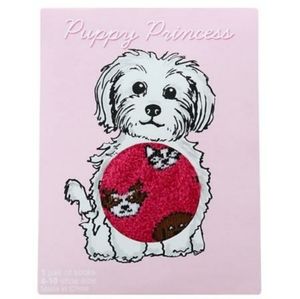 Puppy Princess Cozy Dog Socks Pink Magenta Women's 4-10 4 5 6 7 8 9 10 NWT